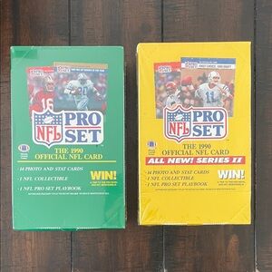 2-pack. 1990 NFL Pro Set Official Card Boxes